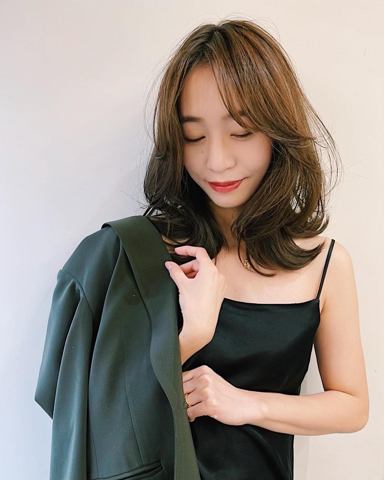 大人可愛いミディアム ワンホンヘア Yumi Kakiuchiが投稿したフォトブック Sharee