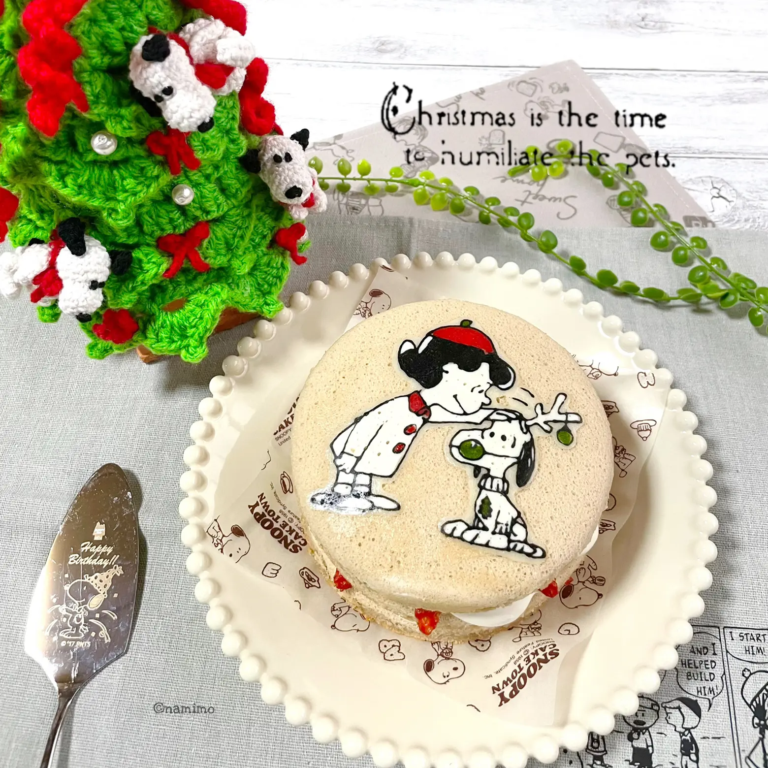スヌーピーのクリスマスサンドケーキ Namimoが投稿したフォトブック Lemon8