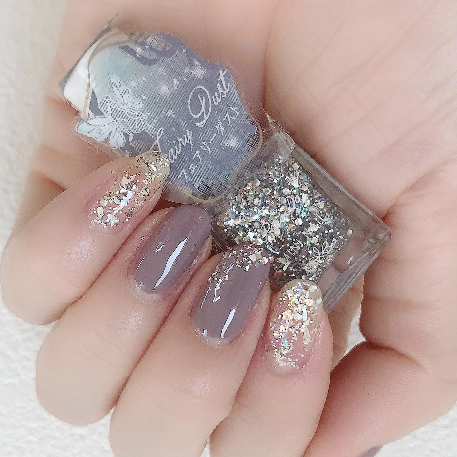 自爪ネイルラメ Lemon8