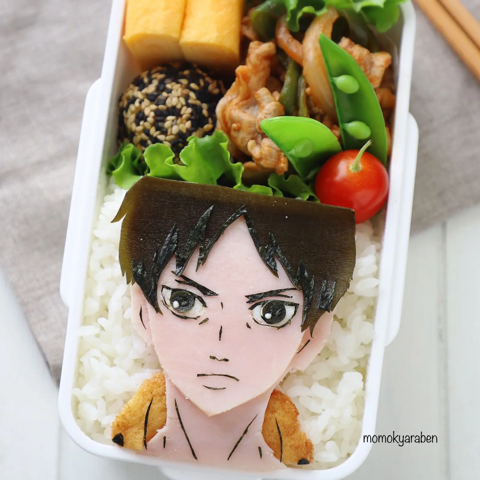 今日のお弁当 進撃の巨人 エレンイェーガー弁当 キャラ弁 Momokyarabenが投稿したフォトブック Lemon8