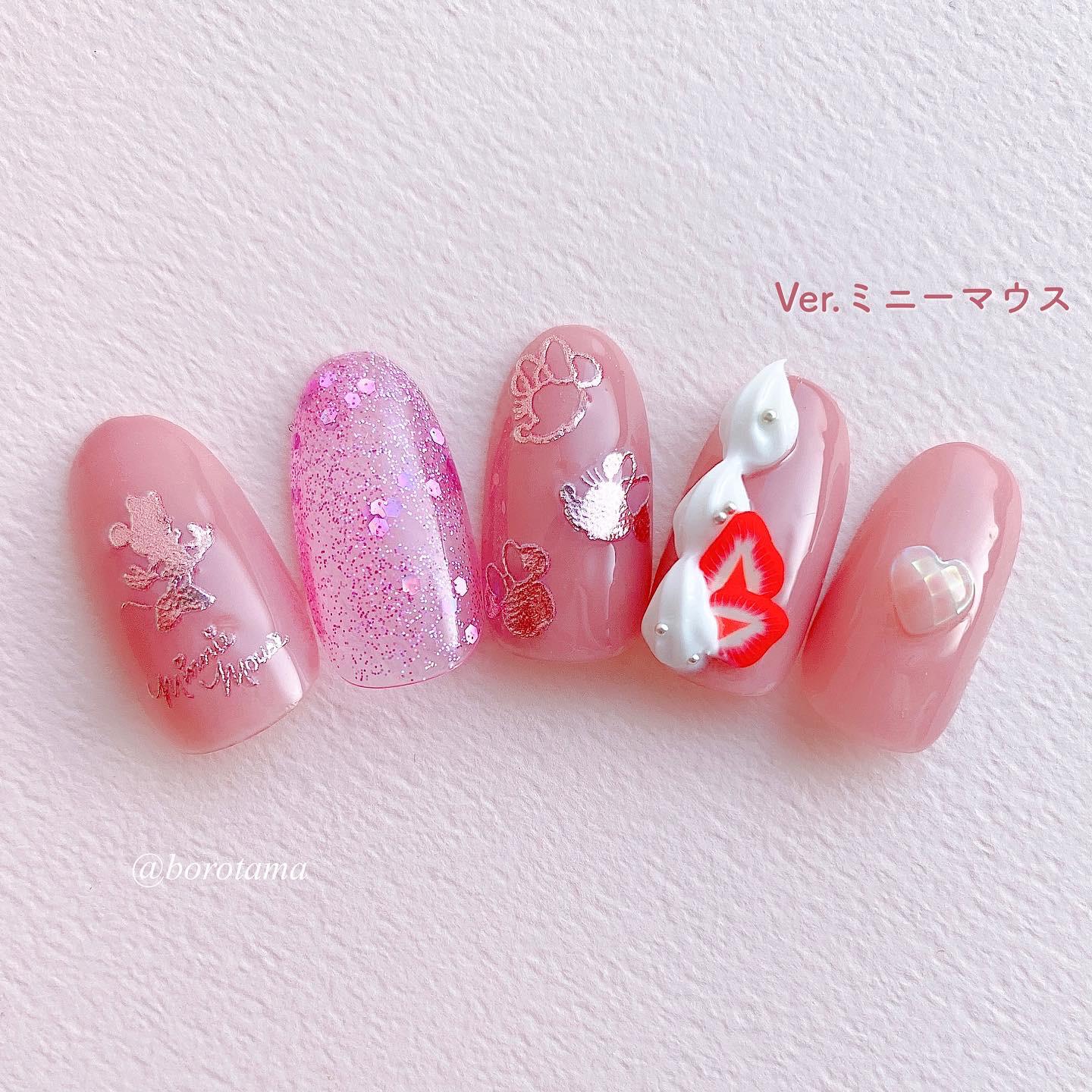 ミッキー ミニーnail Happy Birthday Borotamaが投稿したフォトブック Lemon8