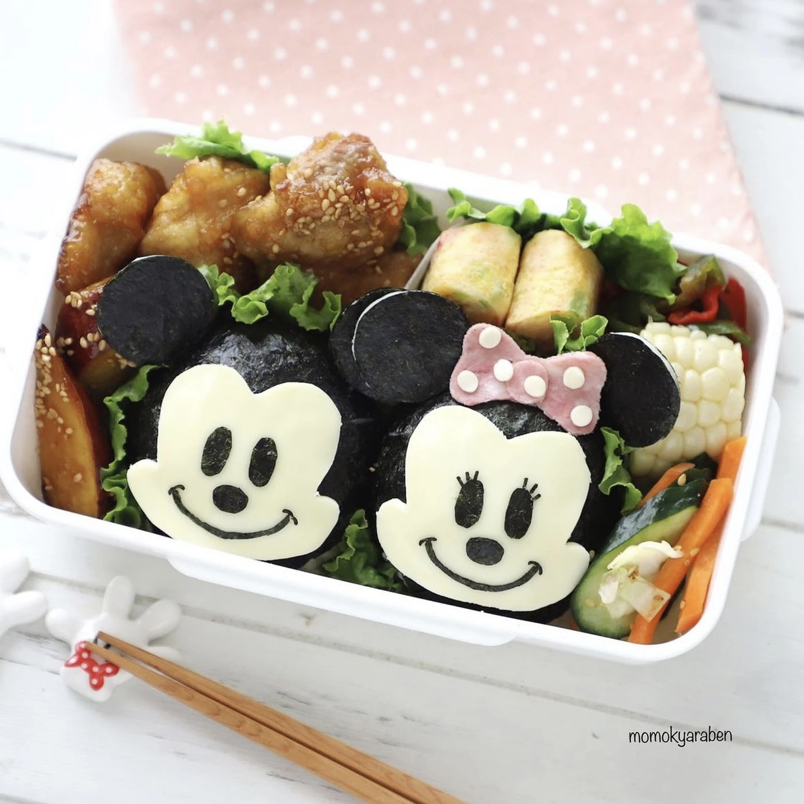 ミッキー ミニーのキャラ弁 Momokyarabenが投稿したフォトブック Lemon8