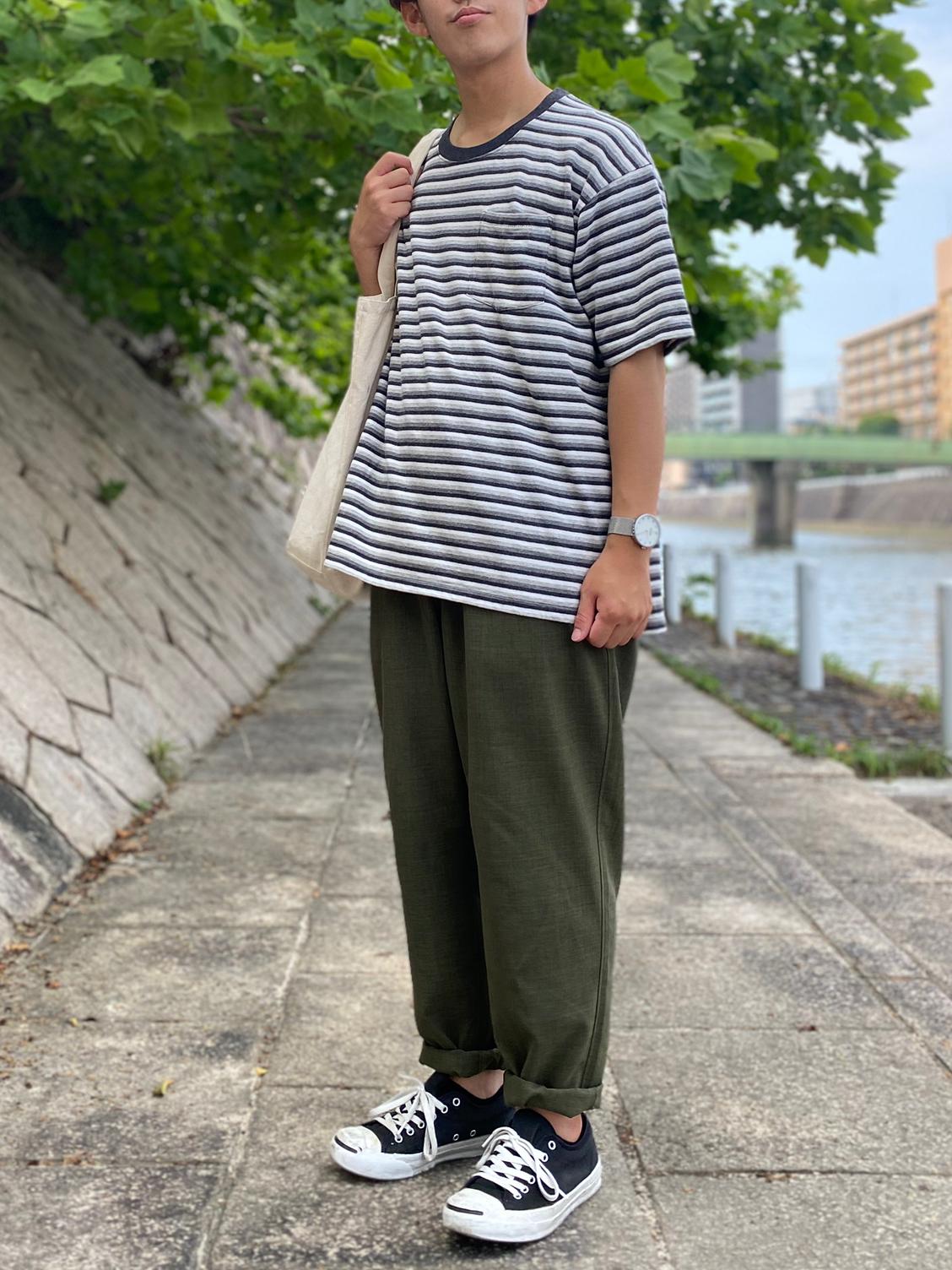 ボーダー好き集合 古着のようなグラデーションとサイズ感がたまらない ボーダーtの着こなし ぜっきーが投稿した記事 Sharee