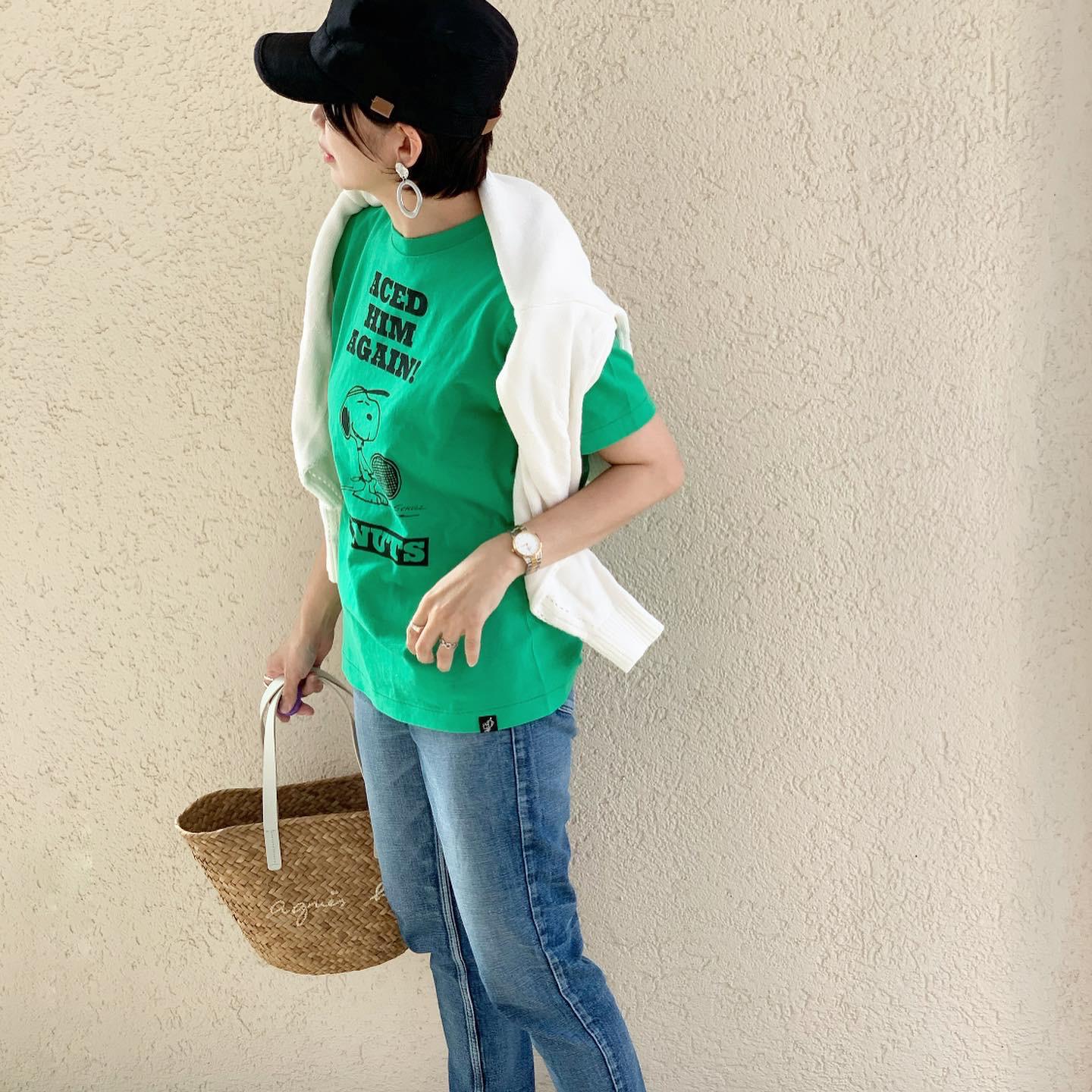 気になるグリーンはプチプラのuniqloで可愛いスヌーピーtシャツをゲット Ayakonbubuが投稿したフォトブック Sharee