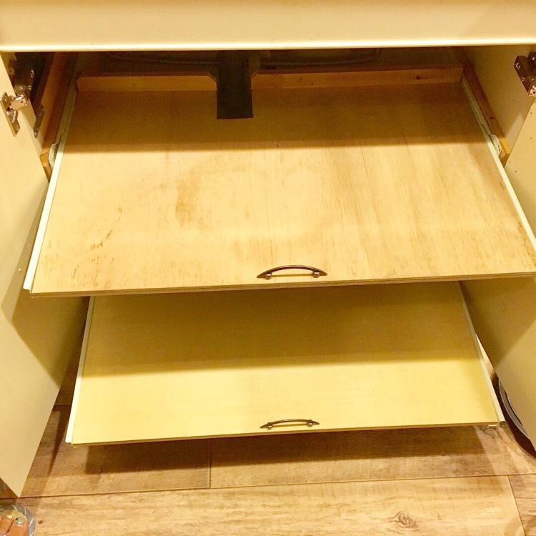 Diy シンク下に奥まで取り出しやすく大容量の収納を作りました Assa Mingが投稿したフォトブック Sharee