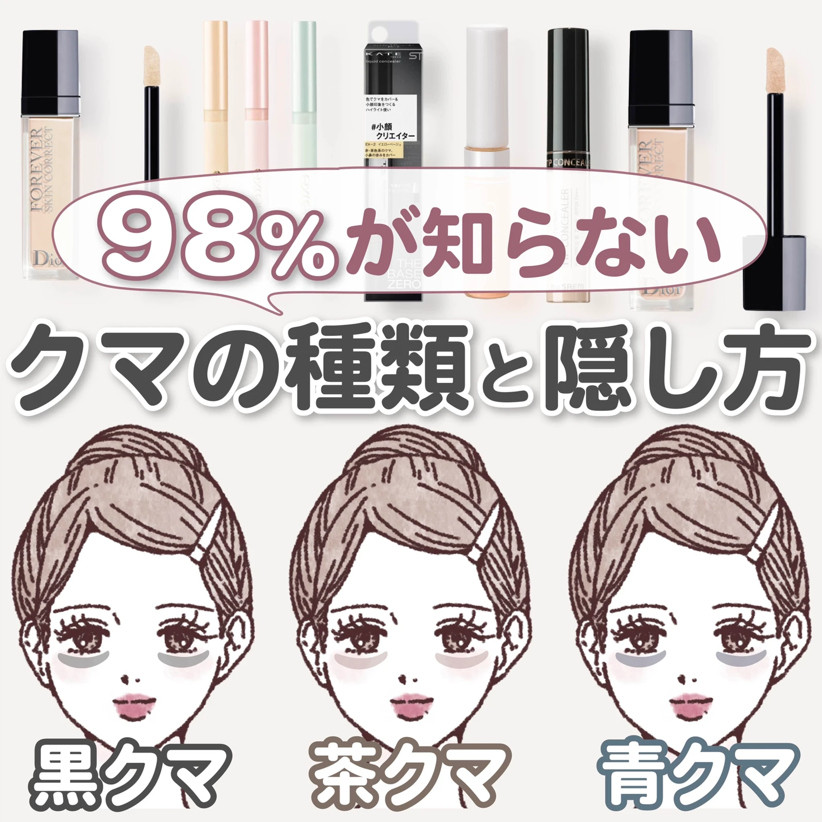 メイクで消滅 クマの種類と隠し方 Karin Lifeが投稿したフォトブック Lemon8