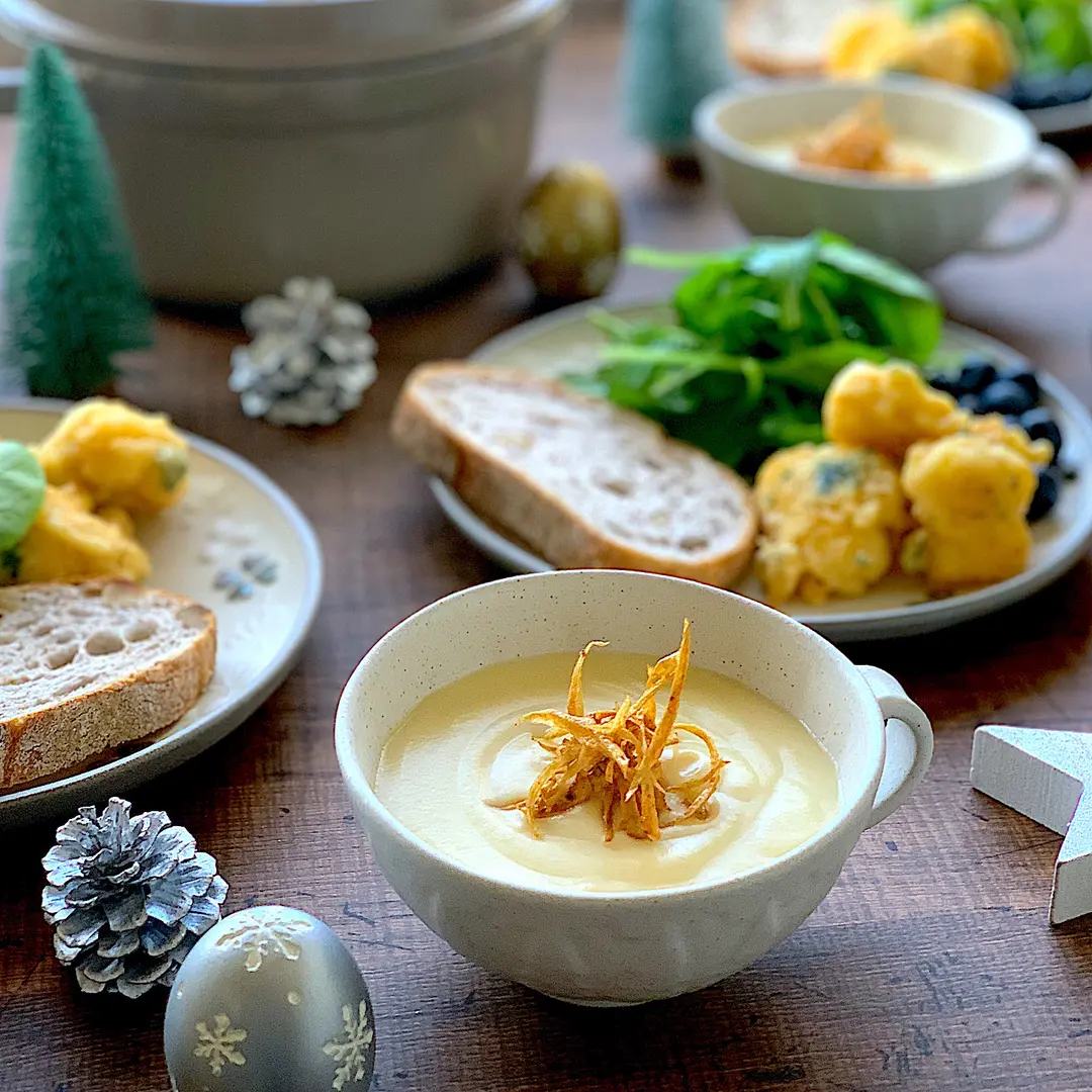 【レシピ】オレンジカリフラワーのチーズポタージュの画像