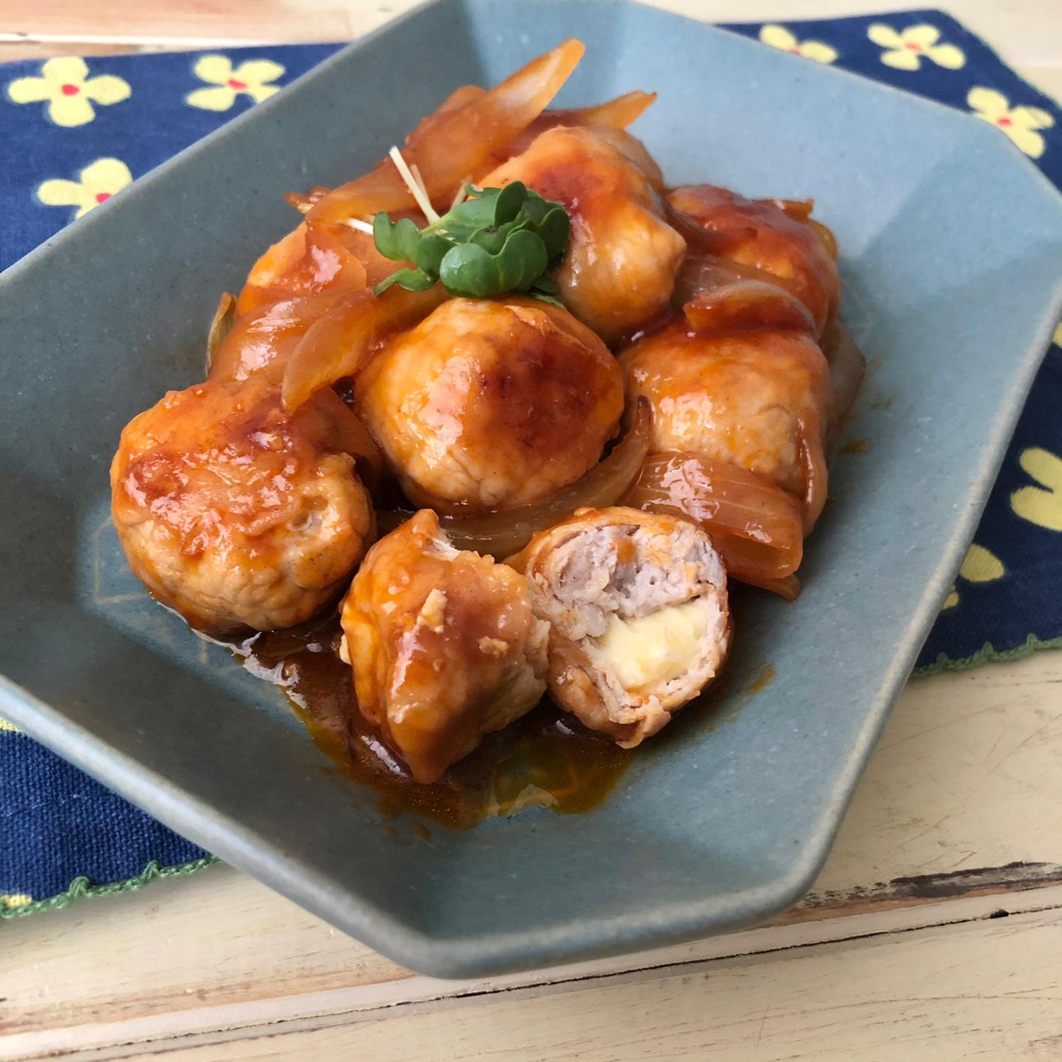 子供と一緒に チーズ好きな人へ 豚チーズボールのポークチャップ 疲労回復効果 栄養士まみが投稿した記事 Sharee