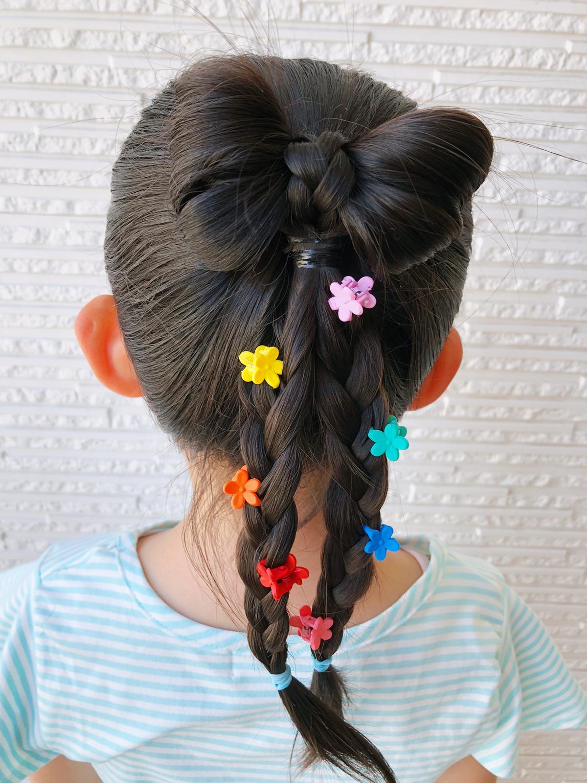 ぶきっちょママの娘ヘア リボンアレンジにお花を添えて Jun 8127 Tが投稿したフォトブック Sharee