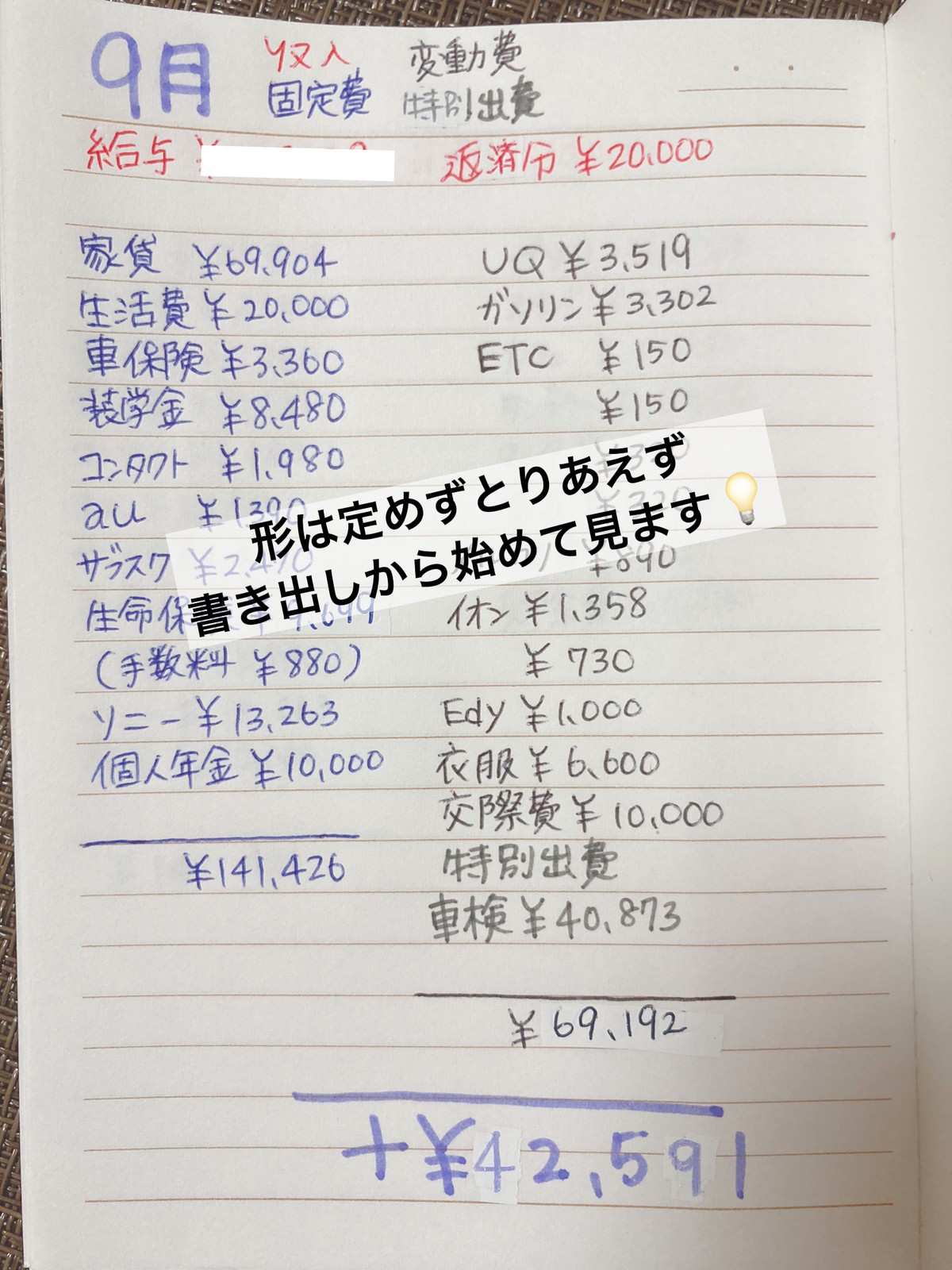 Lemon8 Story わかりやすい 家計簿 手書き かわいい