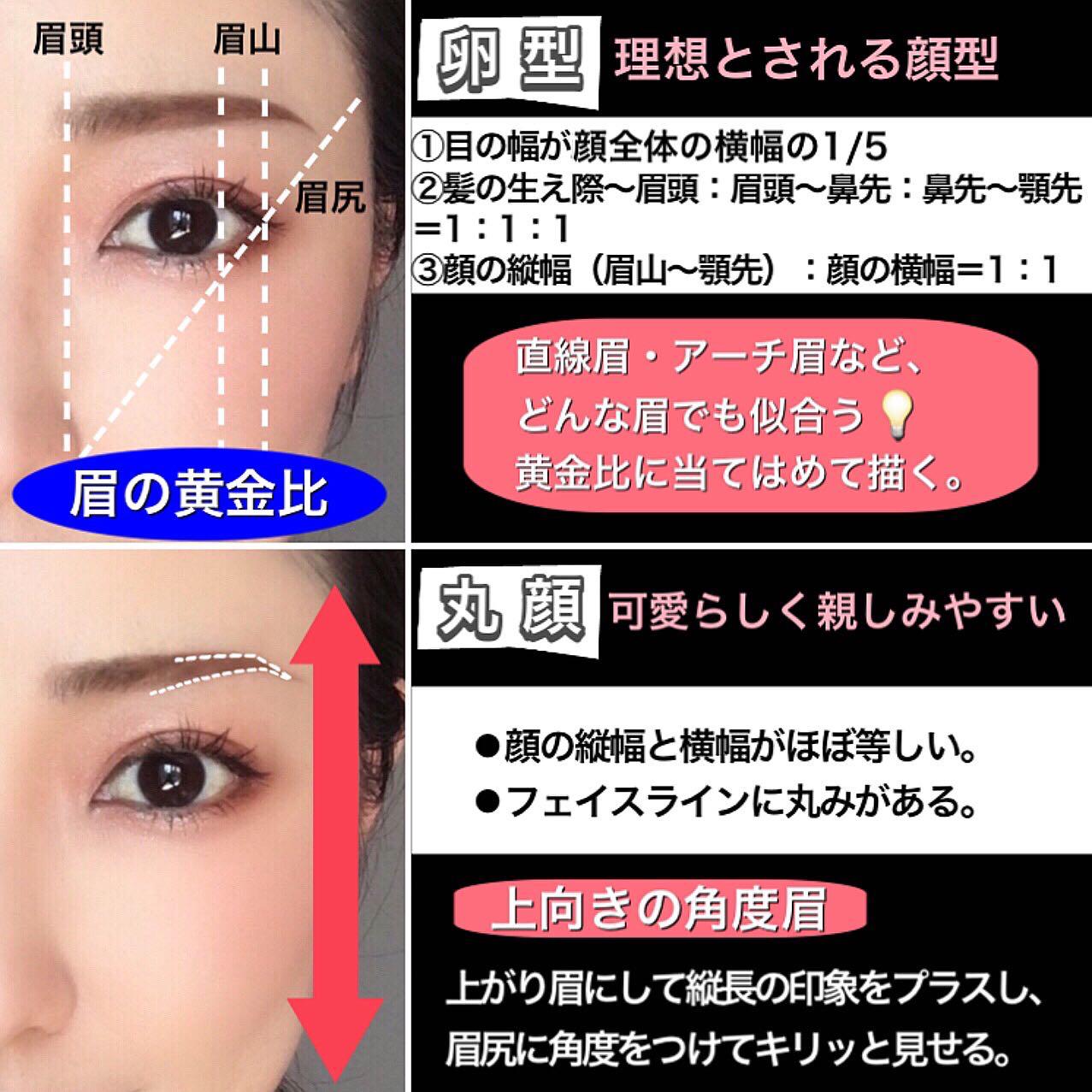 顔型のコンプレックス を目立たなくする眉毛の形とは Marilovesbeautyが投稿したフォトブック Sharee