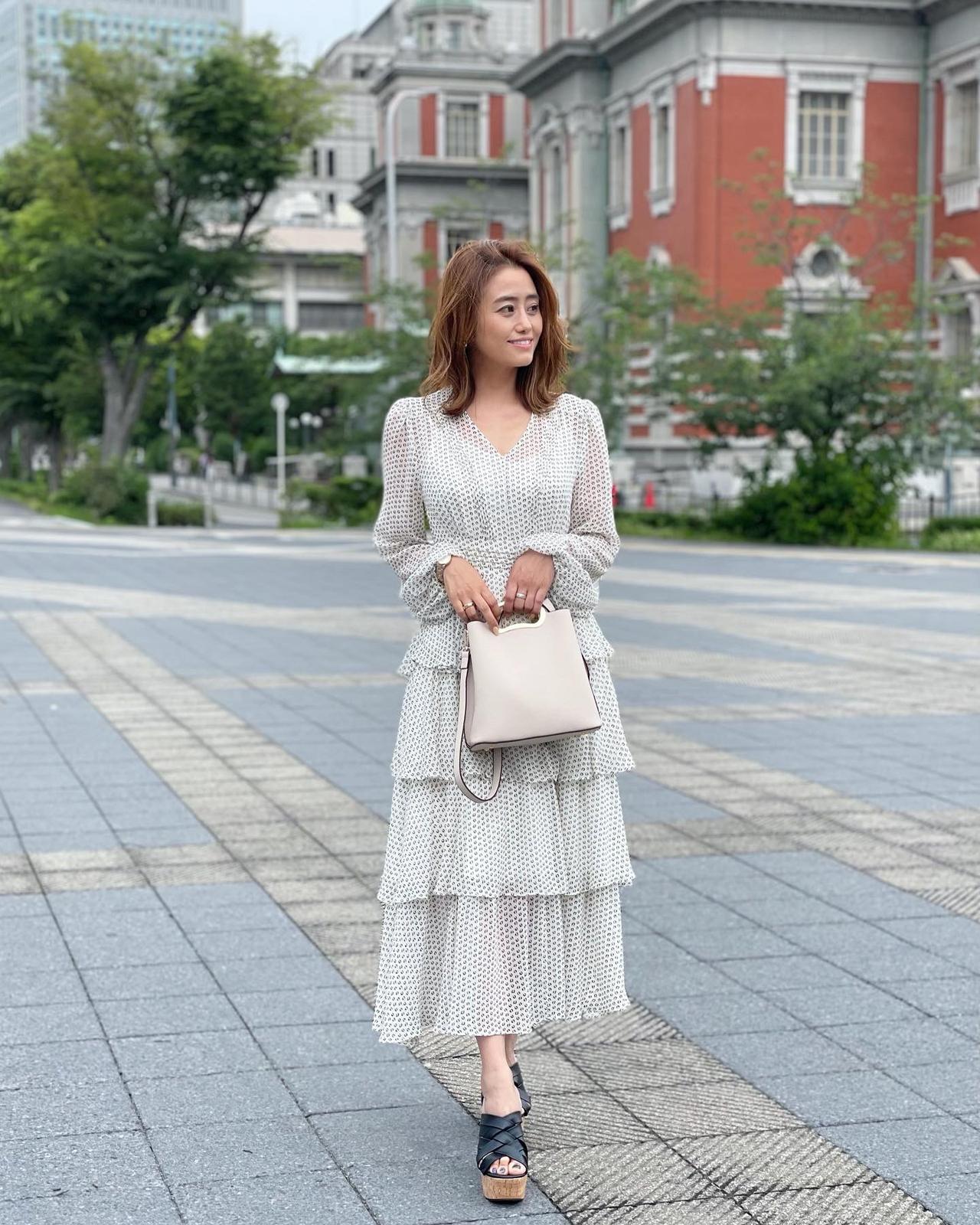 40代ママの綺麗めカジュアルコーデ ティアードワンピ Rikkyyucocoが投稿したフォトブック Sharee