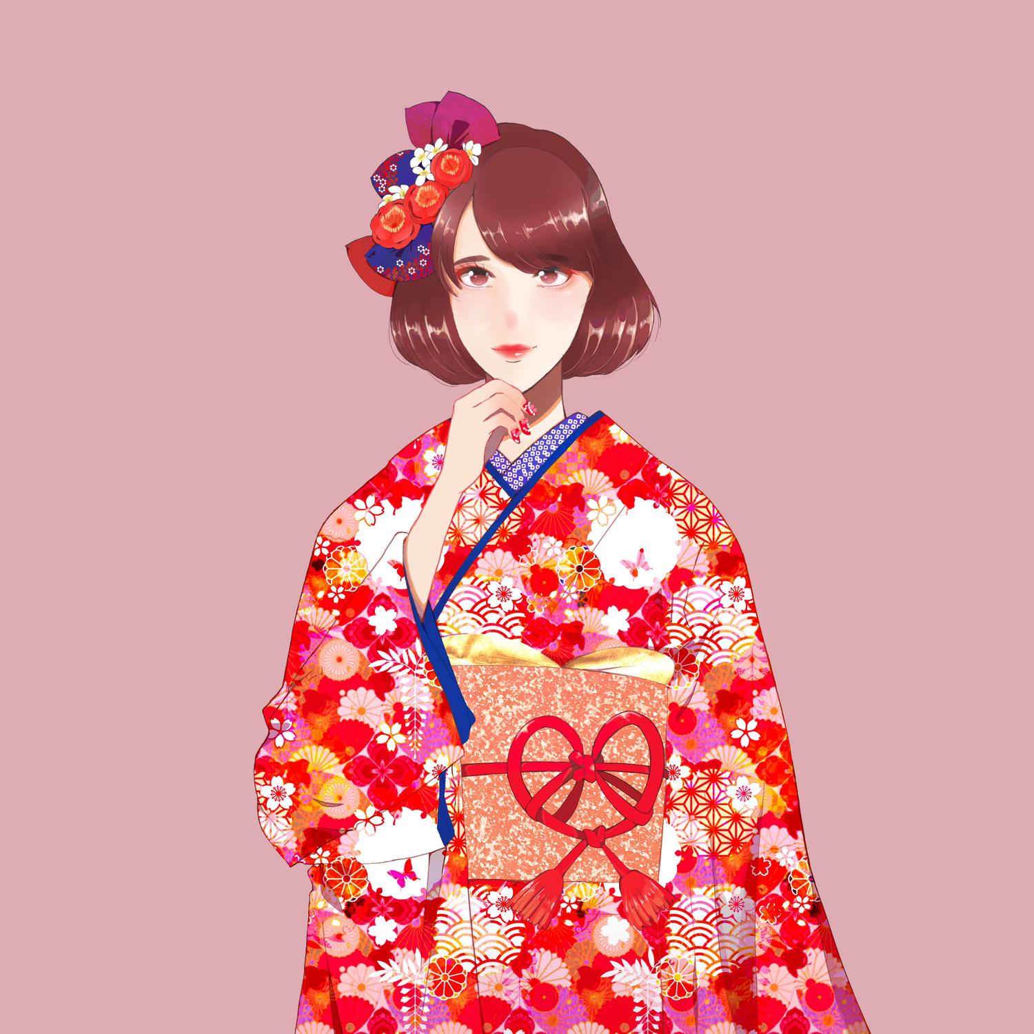 着物イラスト 成人式 江川満菜美が投稿したフォトブック Lemon8