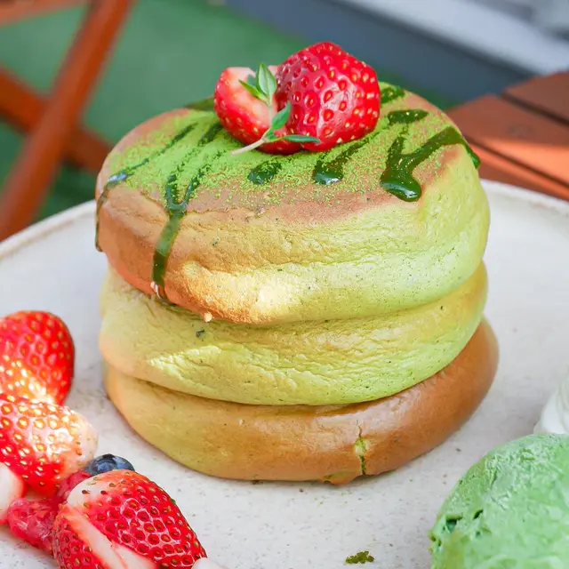 抹茶フォンダンショコラパンケーキ Lemon8