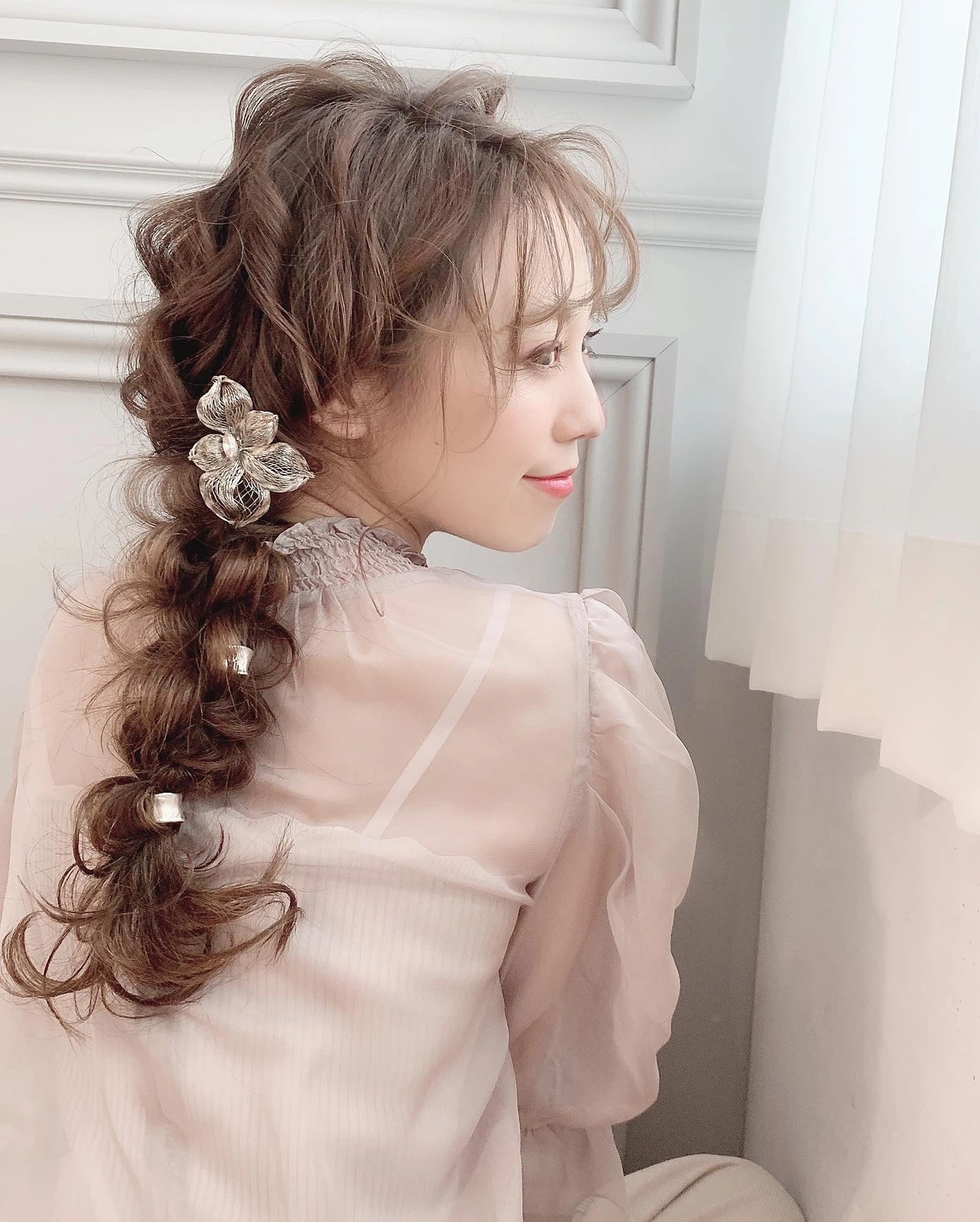 編み下ろしアレンジ フルウィッグ