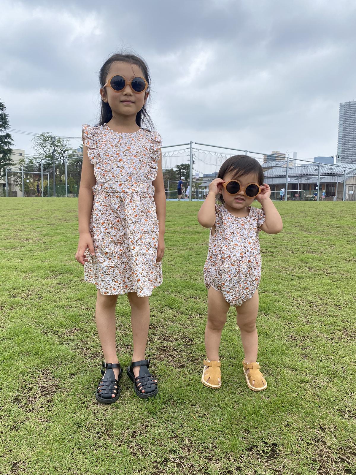 即納 姉妹花柄ロンパースワンピース 90 1 Shiny Fashionが投稿したフォトブック Lemon8