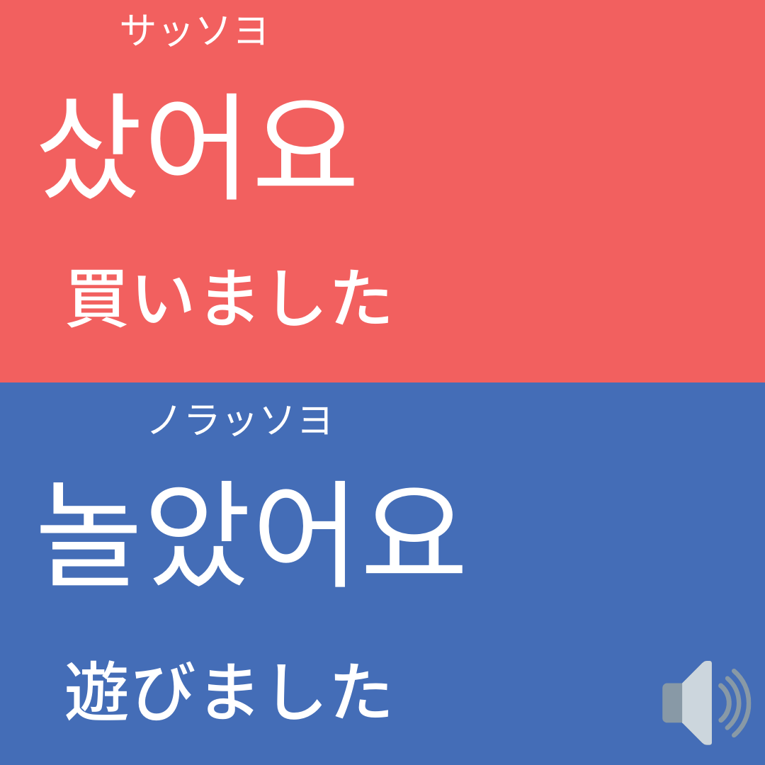 韓国語の過去形 日常会話でよく使う かんたの 韓国語の勉強サイトが投稿したフォトブック Sharee