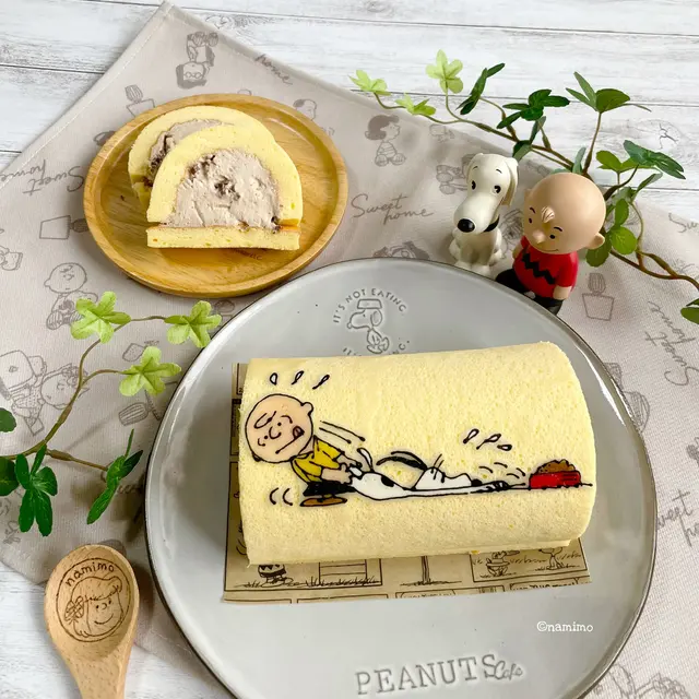 デコロールケーキ 作り方 スヌーピー Lemon8
