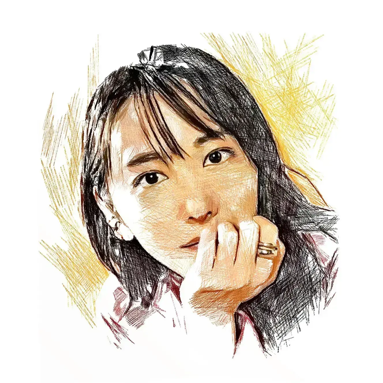 Drawing Yui Aragaki 新垣結衣さんの似顔絵イラスト描いてみた Arty Coatyが投稿したフォトブック Lemon8