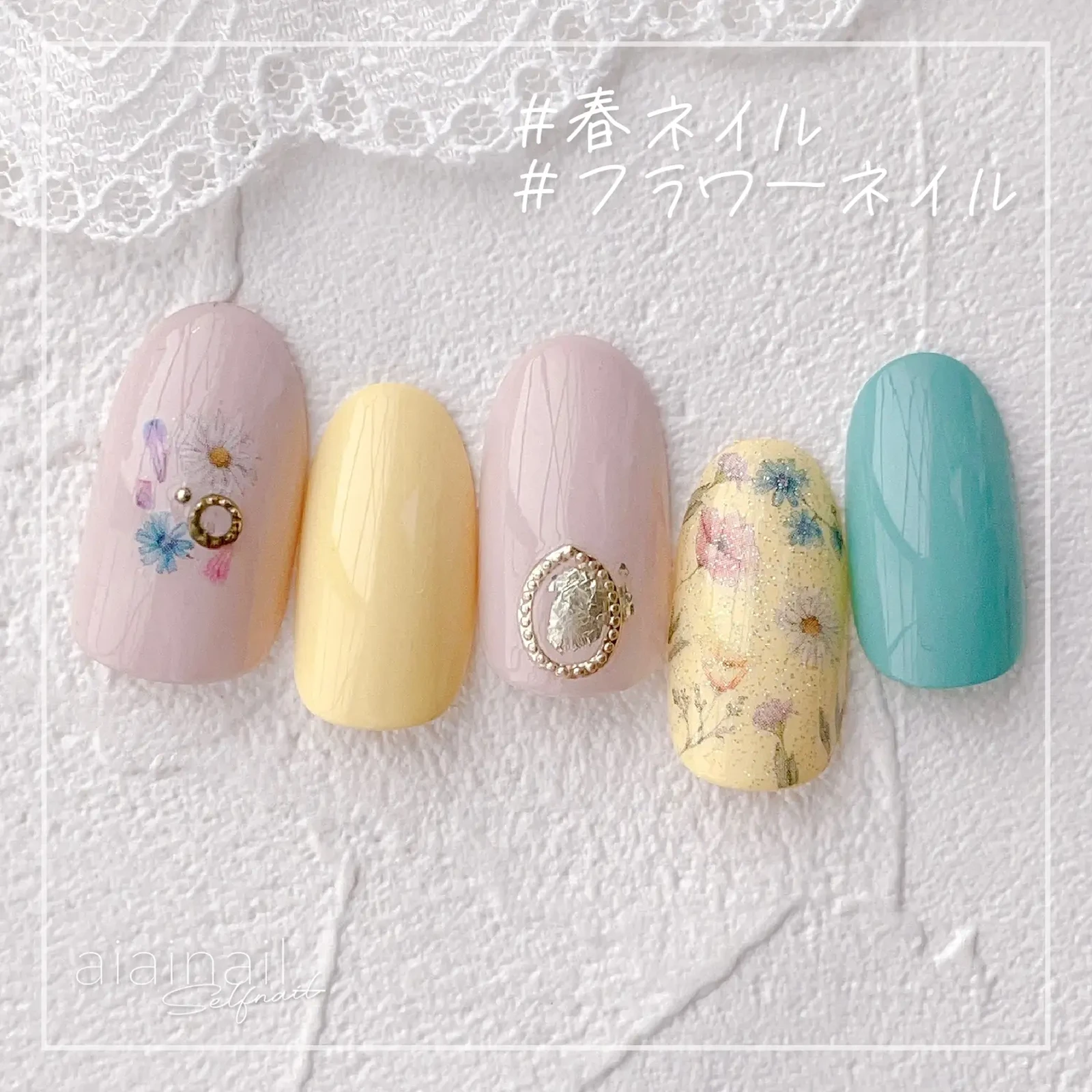 ３色で作る 華やかフラワーネイル Aiainail が投稿したフォトブック Lemon8