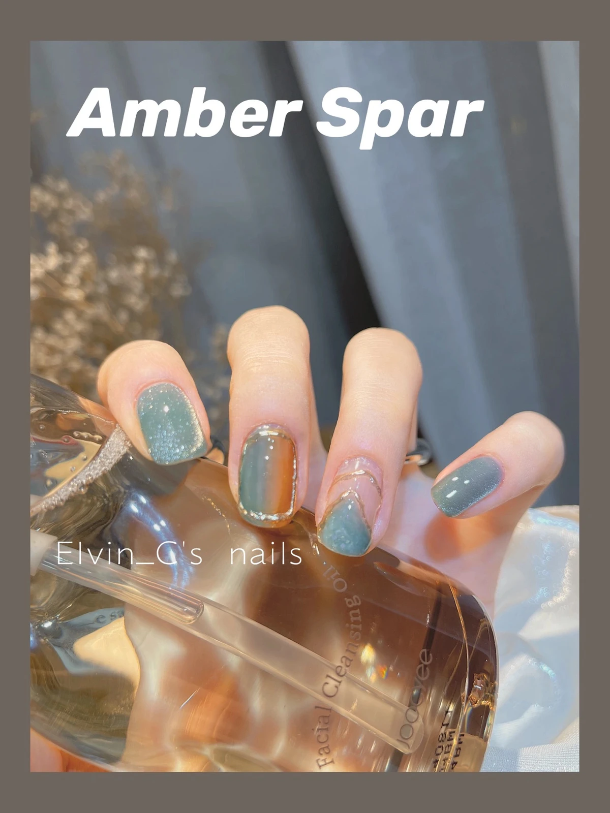 青い渦丨琥珀のようなネイル Elvin Cが投稿したフォトブック Lemon8