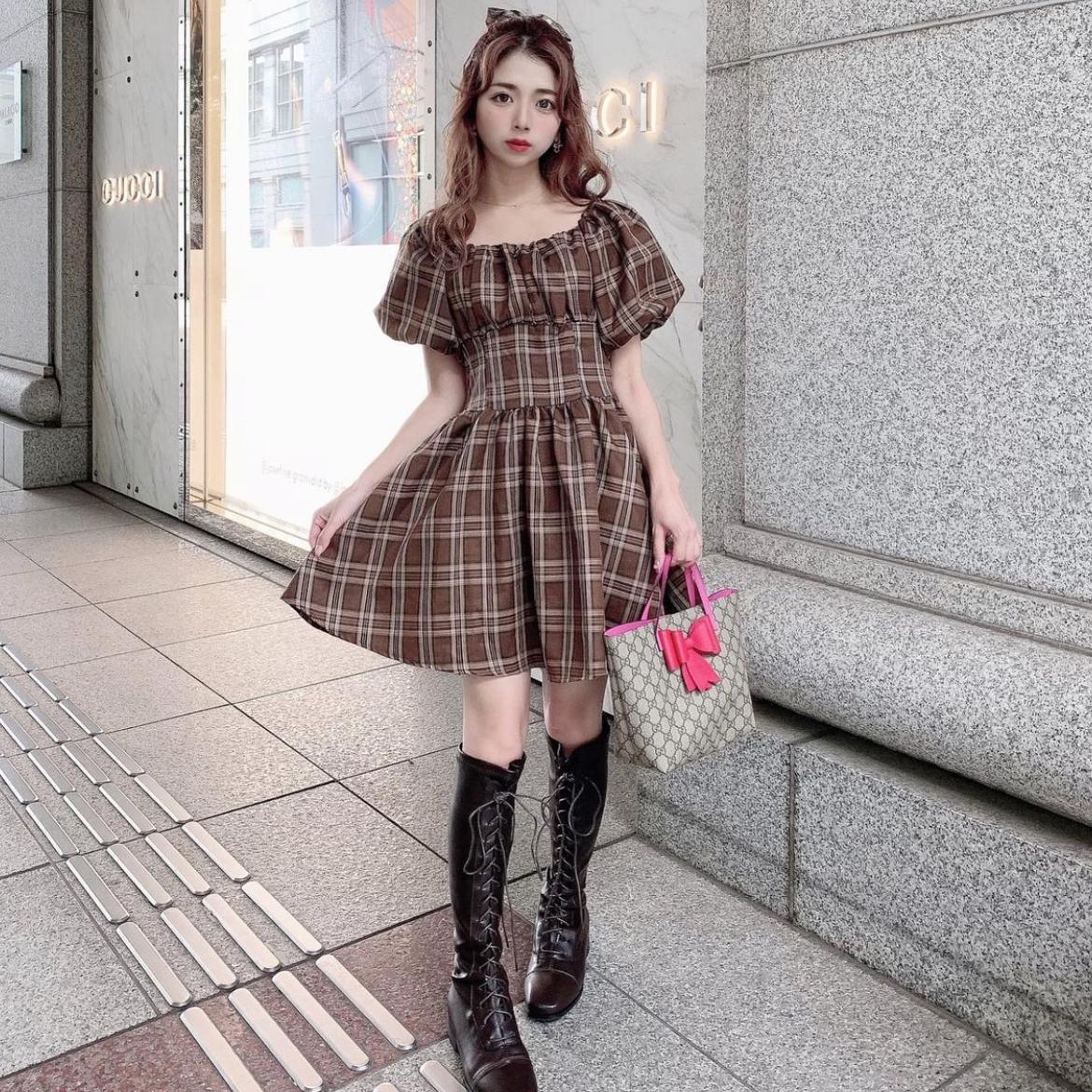 低身長 チェックワンピコーデ Erinko0315が投稿したフォトブック Sharee