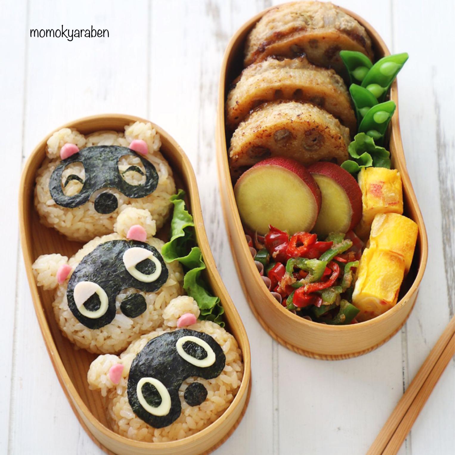 今日のお弁当 あつ森 たぬきち つぶきち まめきちキャラ弁 Momokyarabenが投稿したフォトブック Sharee