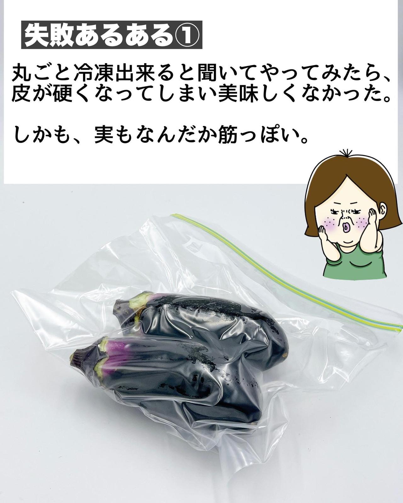 茄子の冷凍はまずい なんて声を良く聞きます Reitoumamaが投稿したフォトブック Lemon8