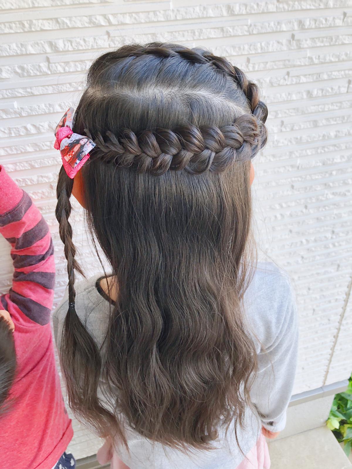 ぶきっちょママの娘ヘア 三つ編みアレンジでハーフアップ Jun 8127 Tが投稿したフォトブック Sharee