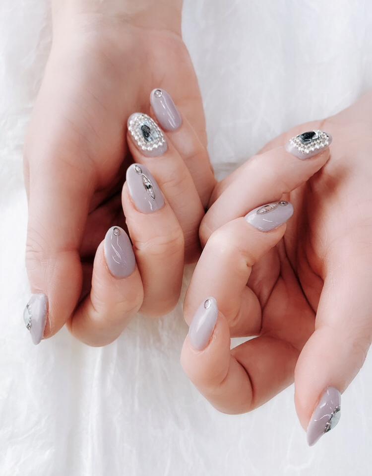 春 ネイルパープルにキラキラストーン 清良が投稿したフォトブック Sharee