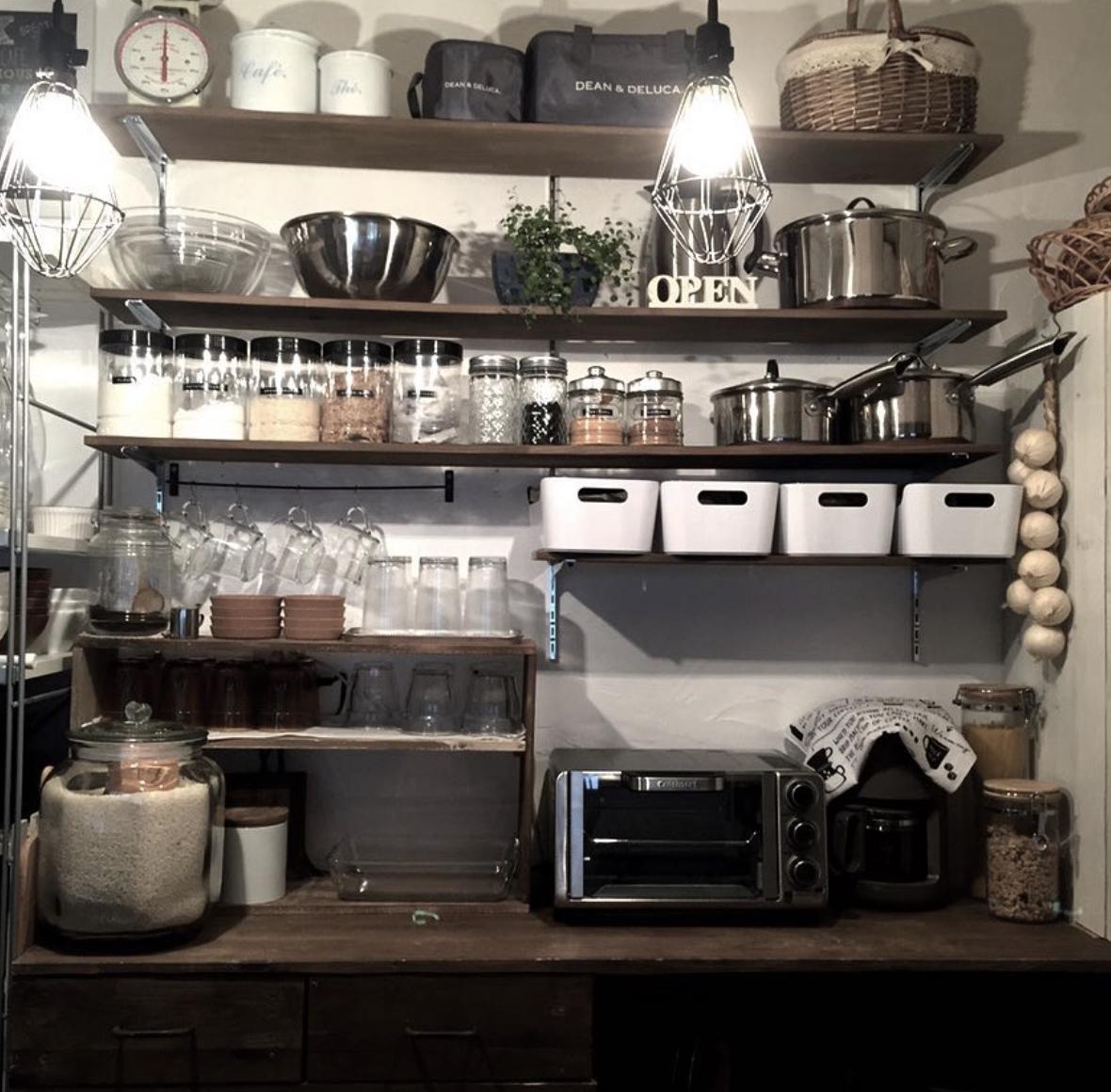キッチンの見せる収納棚 Maiko Styleが投稿したフォトブック Sharee