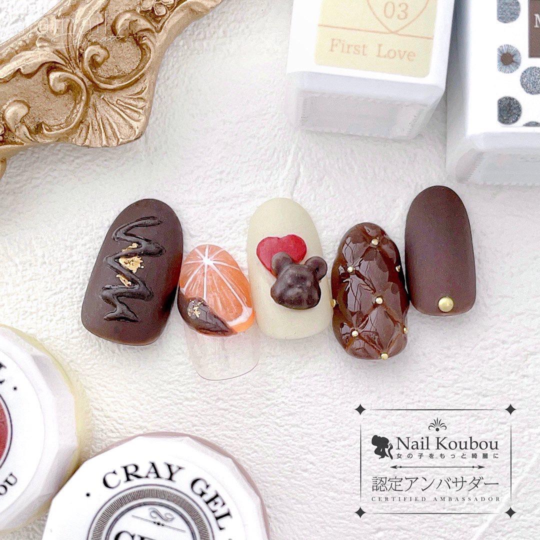 ネイル工房 くまチョコバレンタインネイル Aiainail が投稿したフォトブック Lemon8
