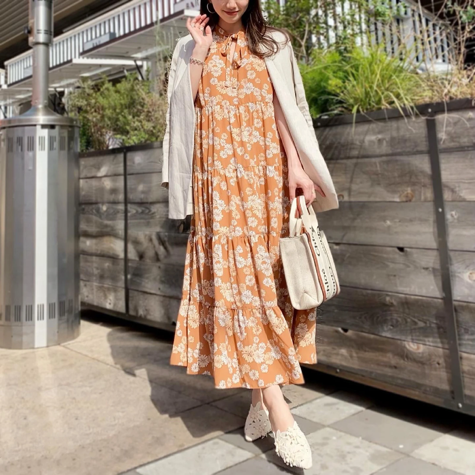 テラスでお花見コーデ Yuuka Kが投稿したフォトブック Lemon8