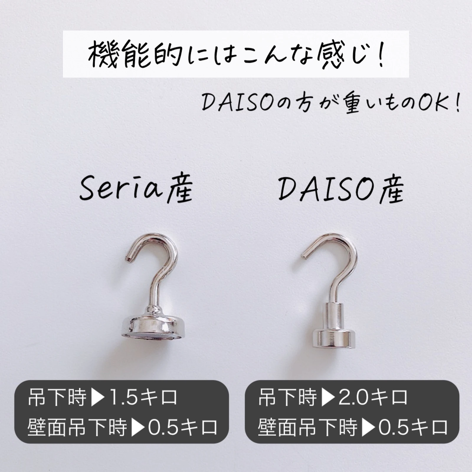 100均 マグネットフックが進化 セリアとダイソー勝手に比べてみた りこrico Home25が投稿したフォトブック Lemon8