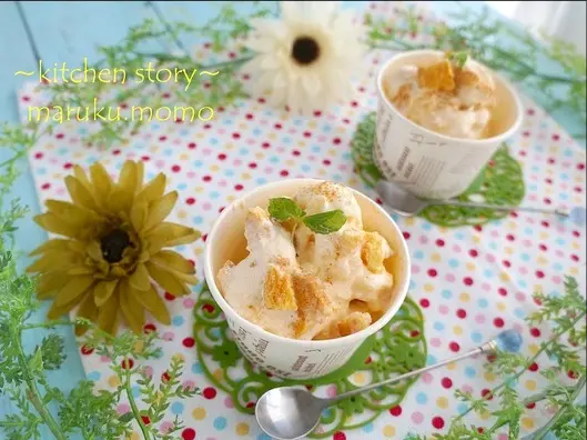【夏レシピ】混ぜて30秒で完成！市販のお菓子を使ってアップルパイ風アイスの画像