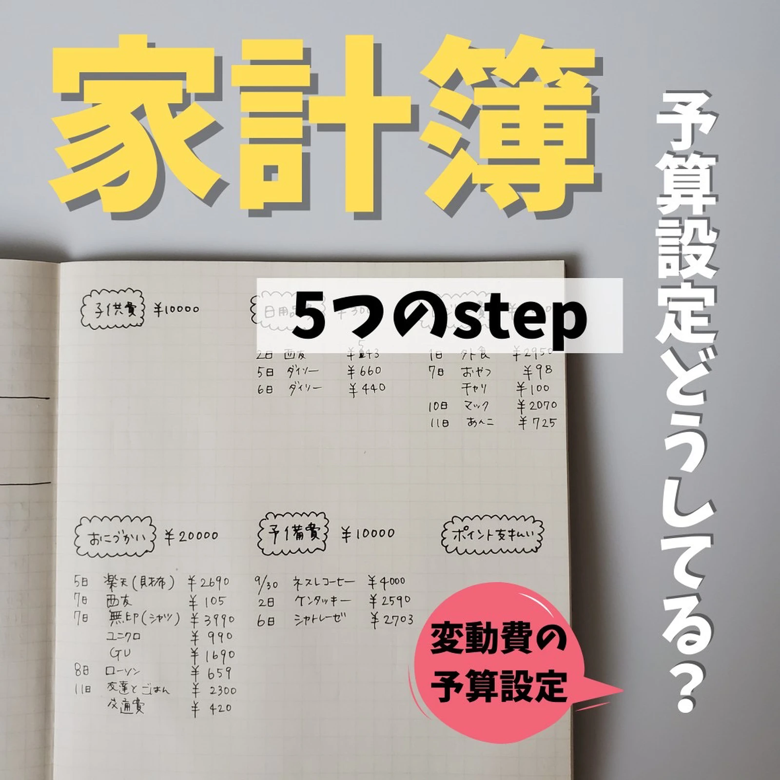 家計簿の書き方 Lemon8