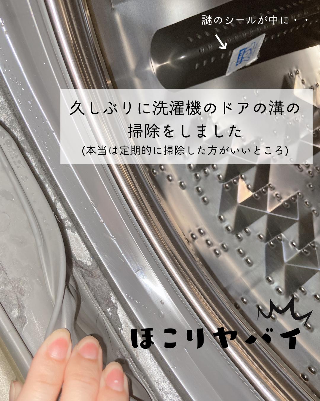 100均のグッズで出来る ドラム式洗濯機のドア隙間掃除 りんご Ririri031が投稿したフォトブック Lemon8