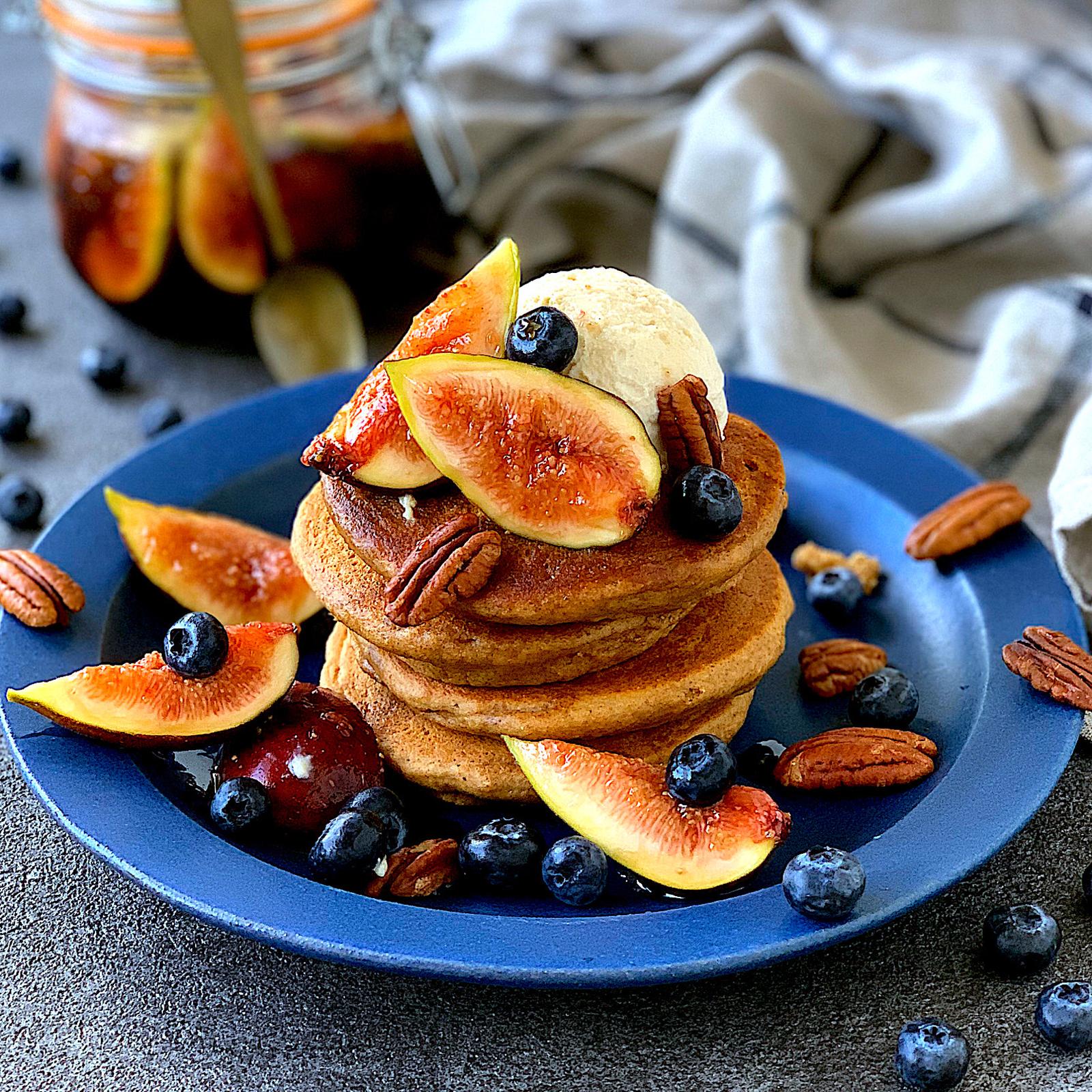 レシピ 全粒粉のパンケーキと豆腐ホイップ ヴィーガン Akicocoが投稿した記事 Sharee