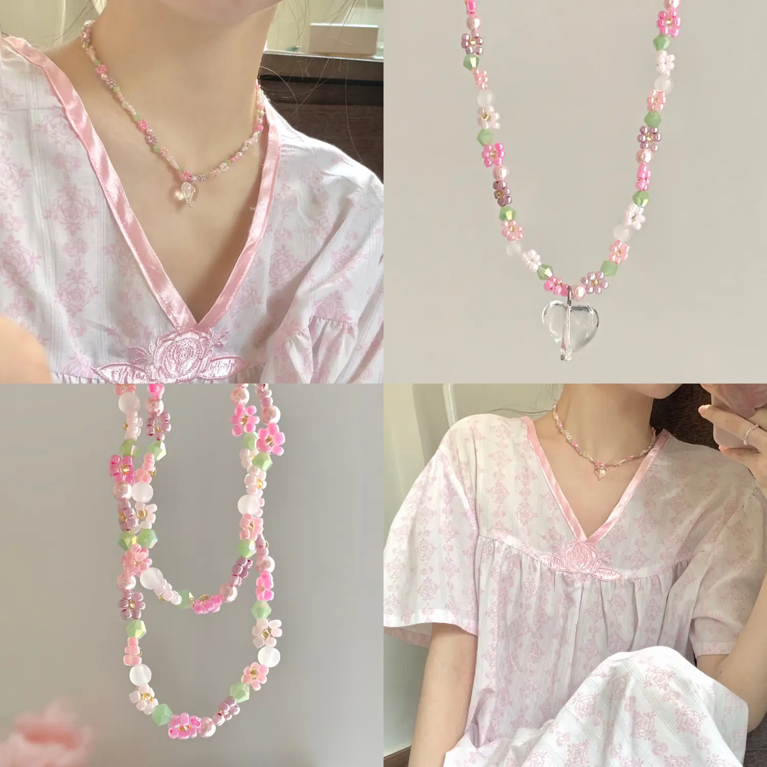 手作りピンク色 花ビーズネックレス Koko手作りが投稿したフォトブック Lemon8 手作りピンク色 花ビーズネックレス Koko手作りが投稿したフォトブック Lemon8