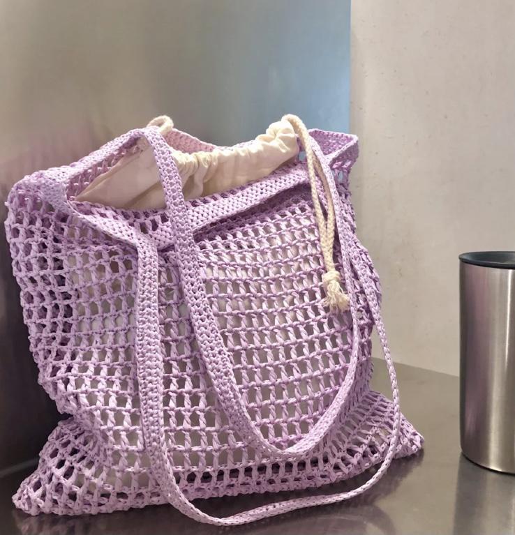 手作り大容量トートバッグ 100均の糸からできるバッグかわいい Makiのバッグが投稿したフォトブック Lemon8