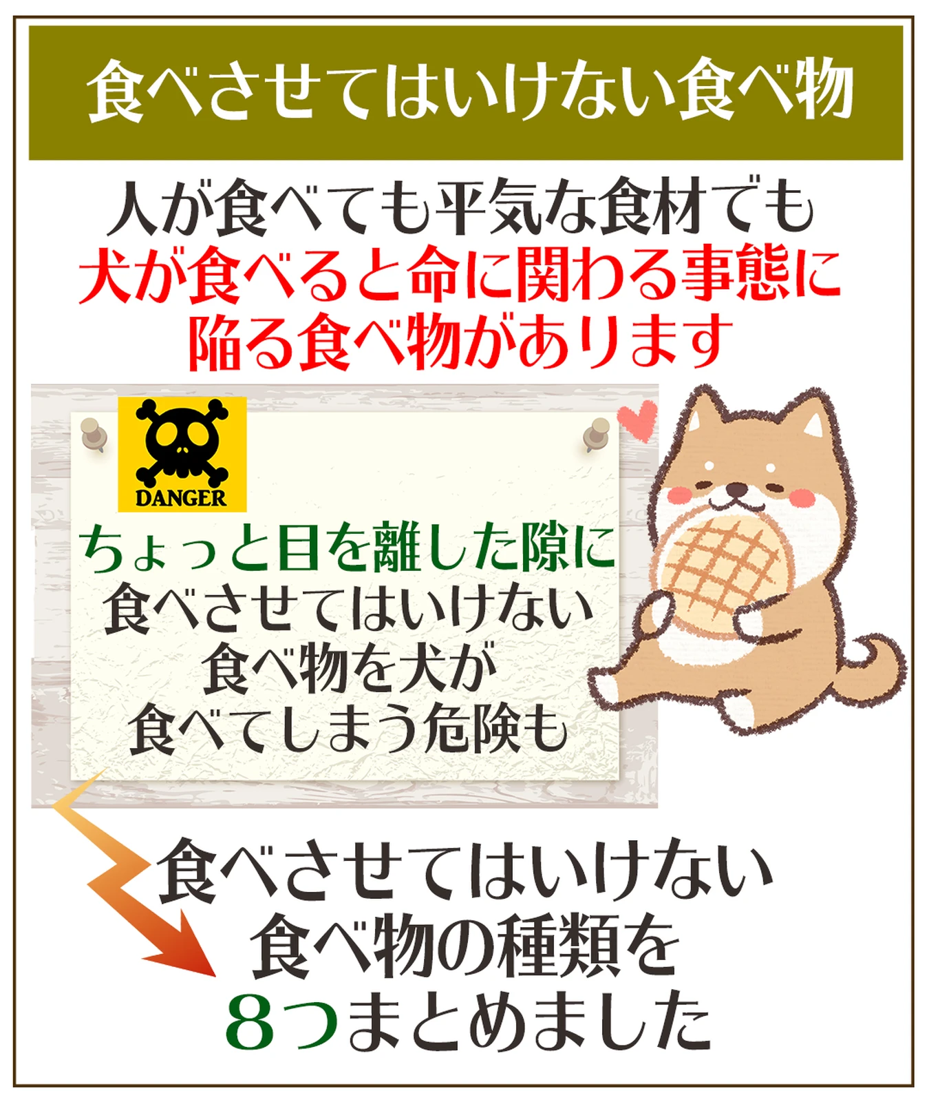 愛犬に食べさせてはいけない食べ物の種類8つ 犬ラブメディア部が投稿したフォトブック Lemon8