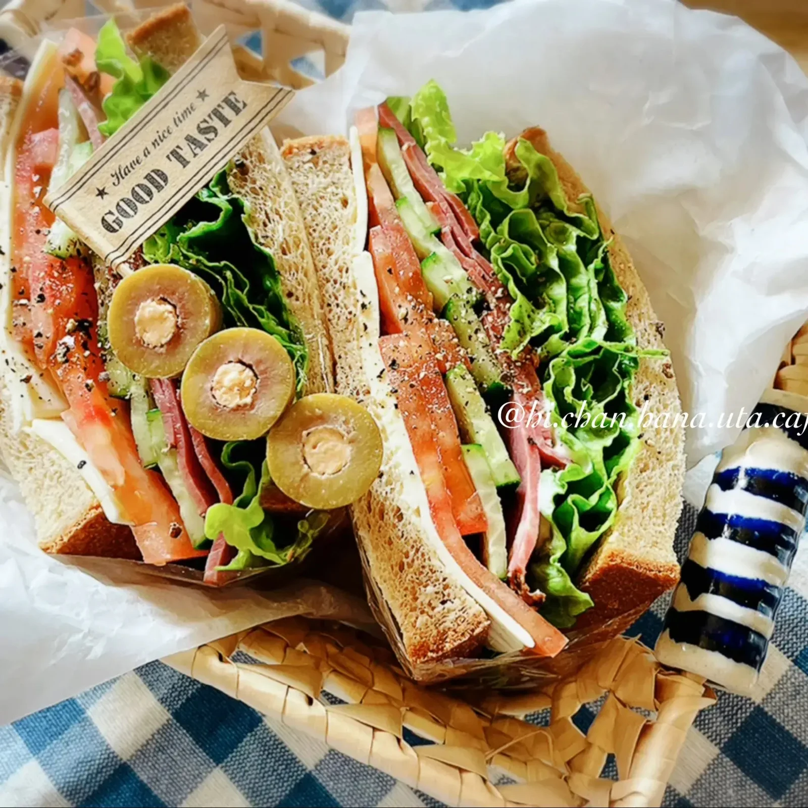 野菜たっぷりサンドイッチでヘルシーおうちカフェ 糖質オフのブラン食パン使用 Hi Chan Cafeが投稿したフォトブック Lemon8