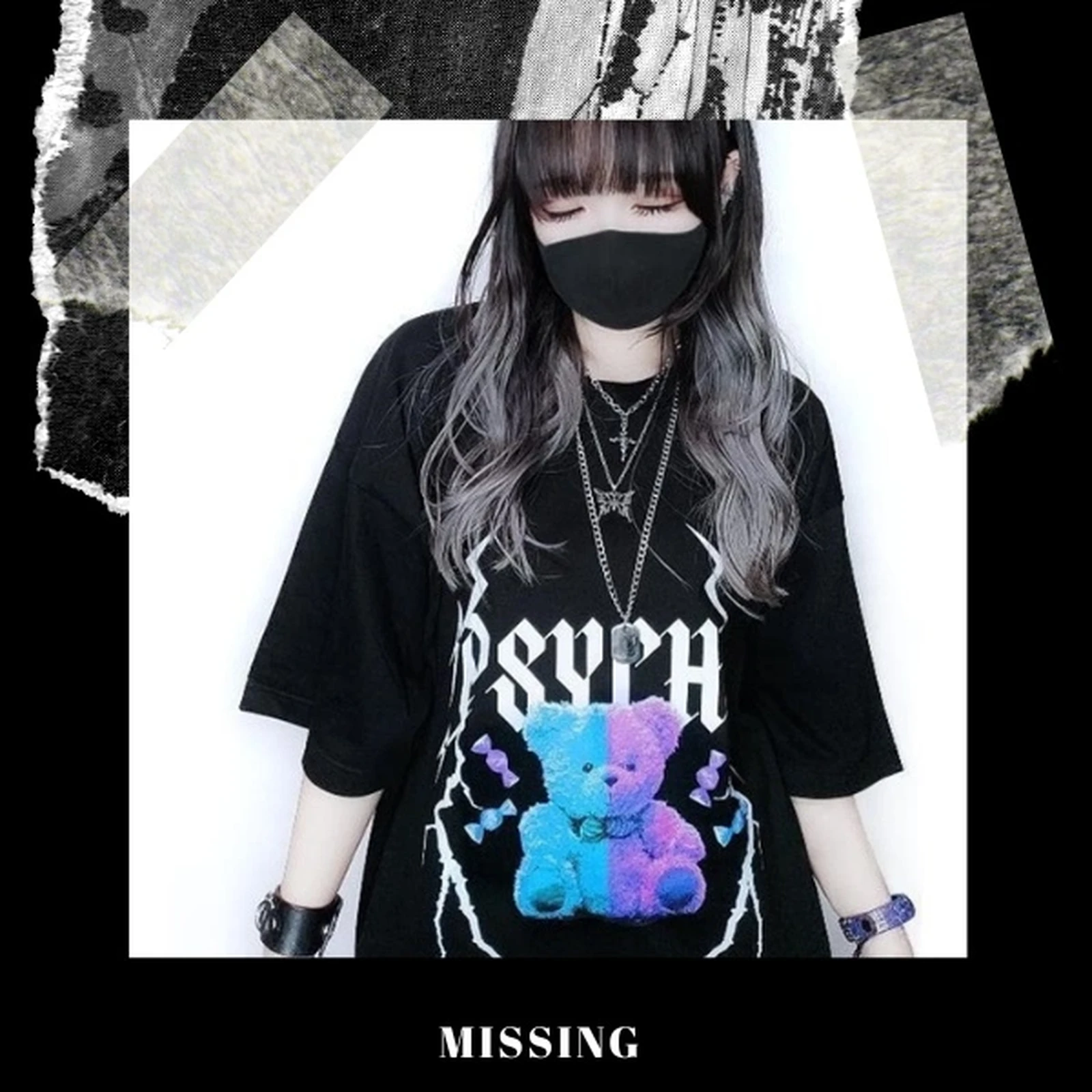 Lunalyオリジナル サイコベアキャンディブラックtシャツ Ori 0030 Lunaly Offialが投稿したフォトブック Lemon8