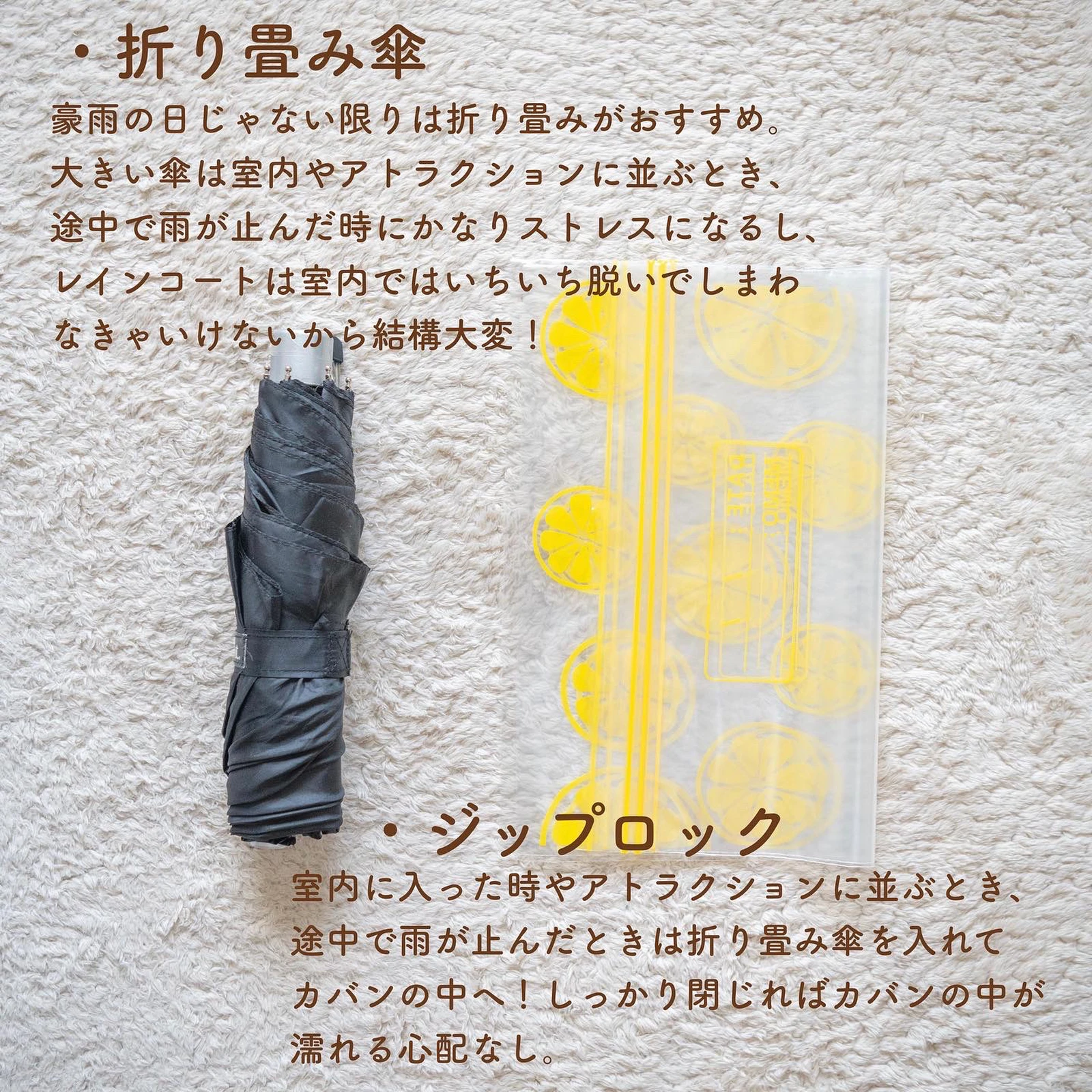 ディズニー 雨ディズニーの持ち物 Kah05disney が投稿したフォトブック Lemon8