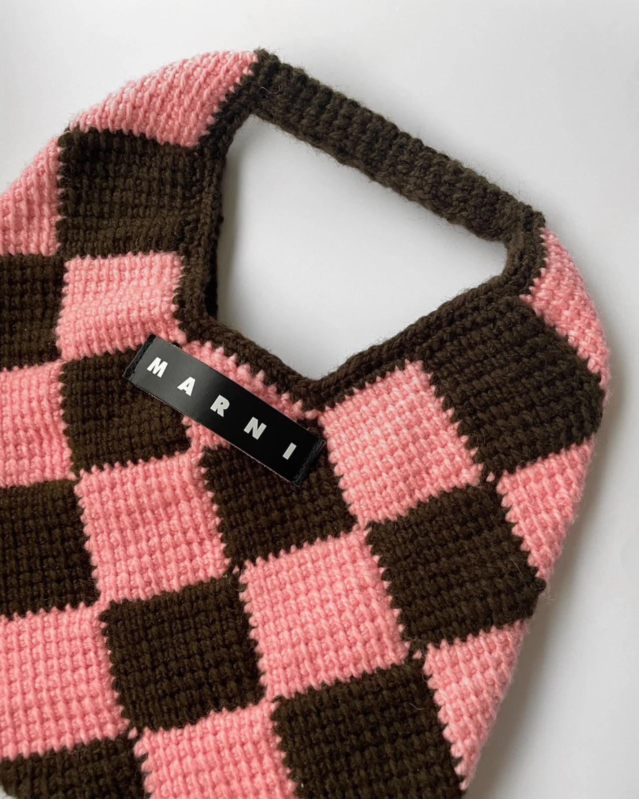 日本限定 MARNI マルニマーケット スモール テックウール ハンドバッグ ...