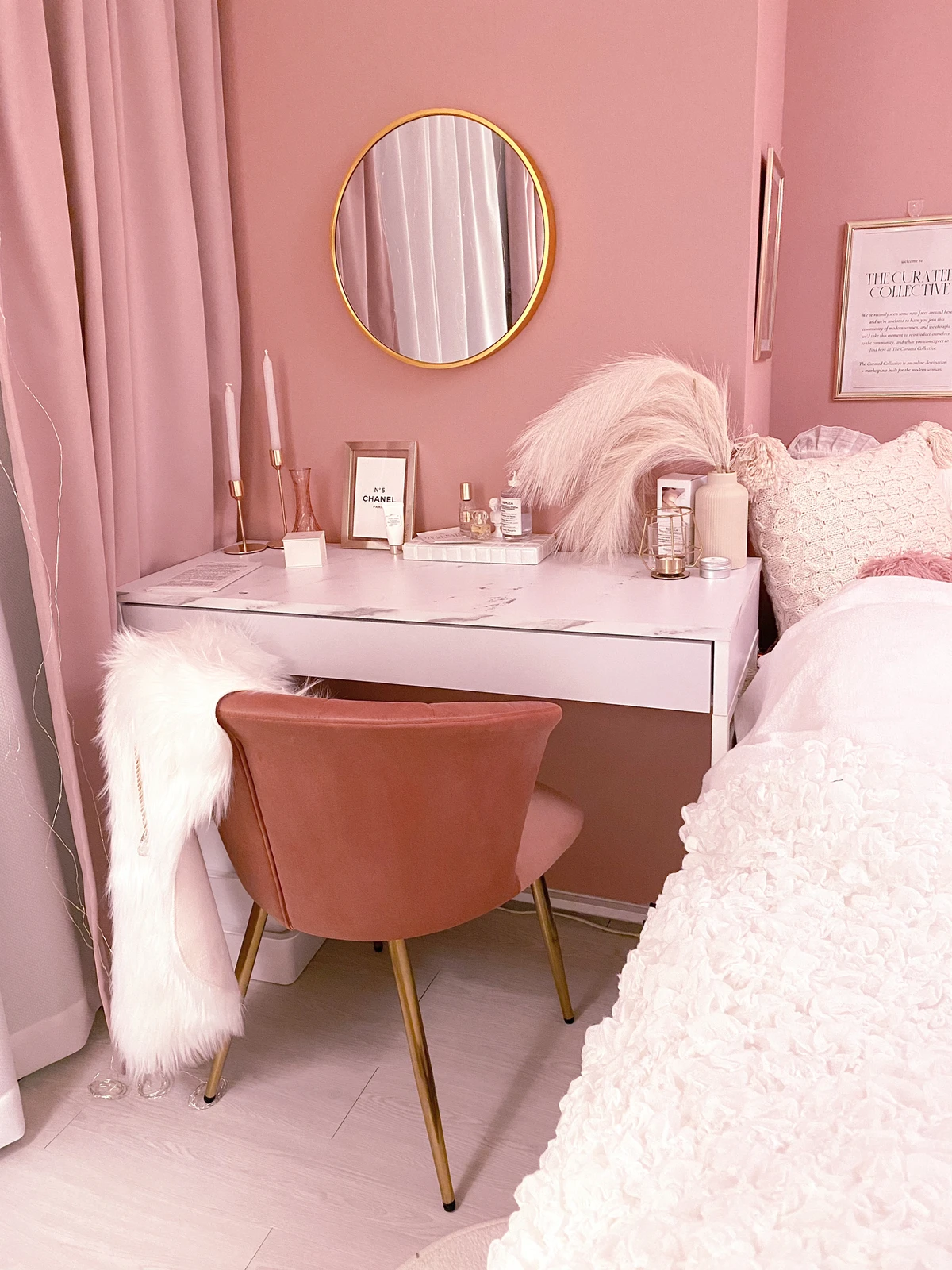 お気に入り 海外風ドレッサー Pupi くすみピンクのお部屋が投稿したフォトブック Lemon8