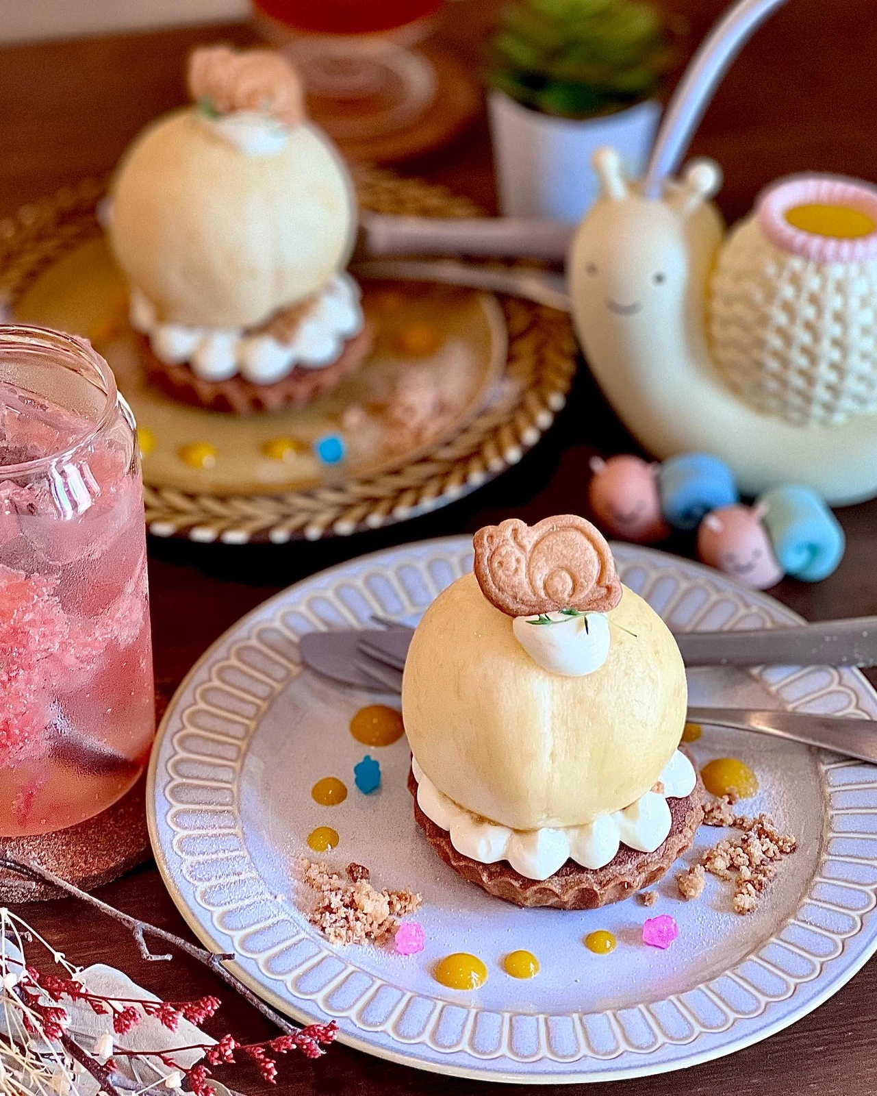 カタツムリのクッキーが可愛い 桃のタルト Tabinchu Youが投稿したフォトブック Lemon8