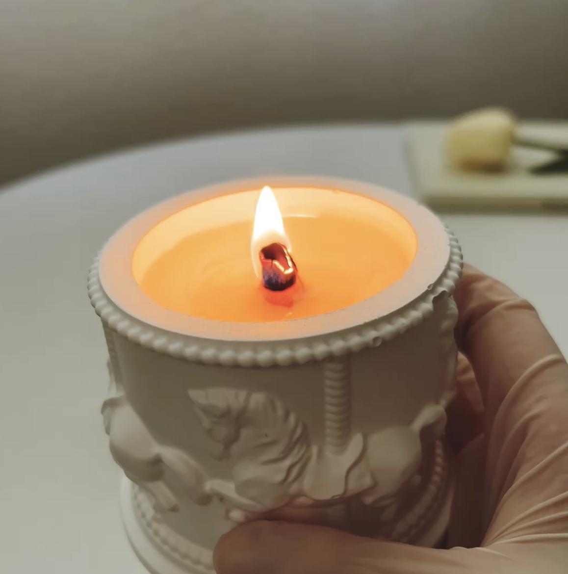 Fluffy candle