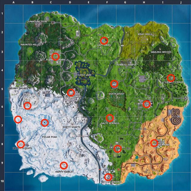Systeme De Defis Fortnite Sicilfly - voici tous les emplacements connus des arbres de vacances dans fortnite