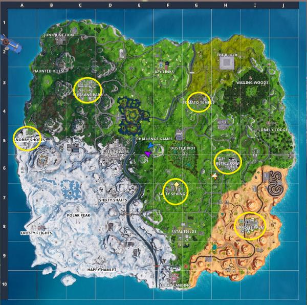 Fortnite Sonneries Des Sonneries Ou Trouver Des Maisons Avec - fortnite saison 7 defis hebdomadaires